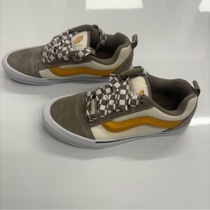 Vans Old Skool Men’s 10 Taupe Brown Checkerboard Gum Sole + 2 Dust Bags